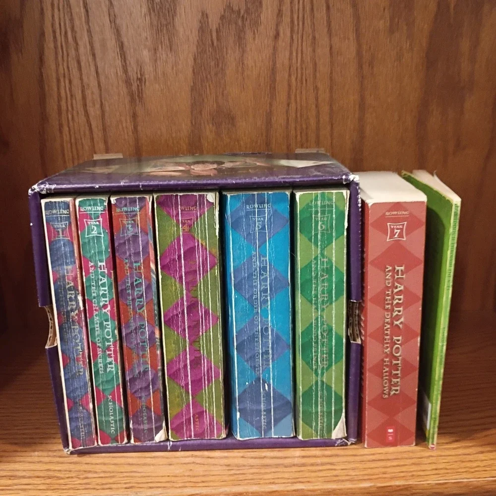 Harry Potter Complete Book Set by JK Rowling + Quidditch Through... Paperback